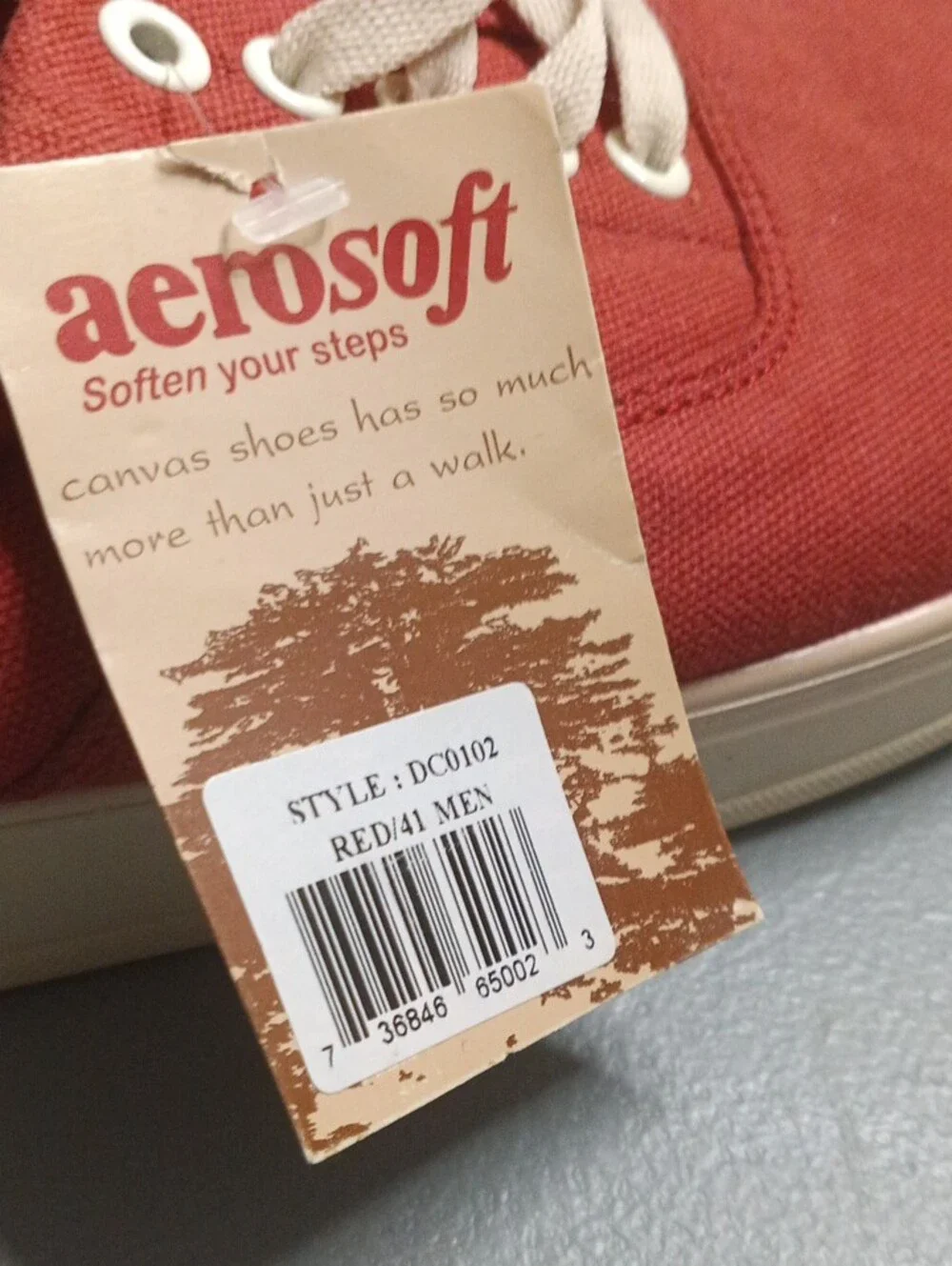 Men's Red Canvas Boat Shoes - Unbranded